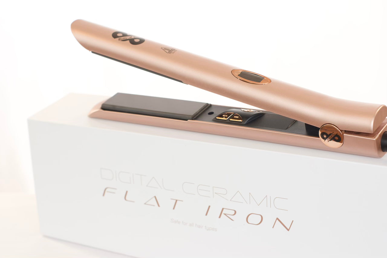 Professional Ceramic Hair Straightener (Rose Gold)